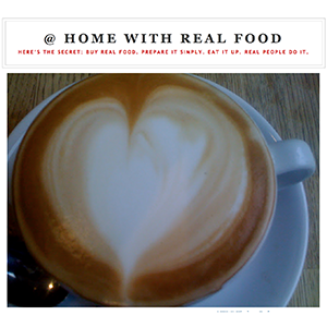 The cover photo for blog "At home with Real food"